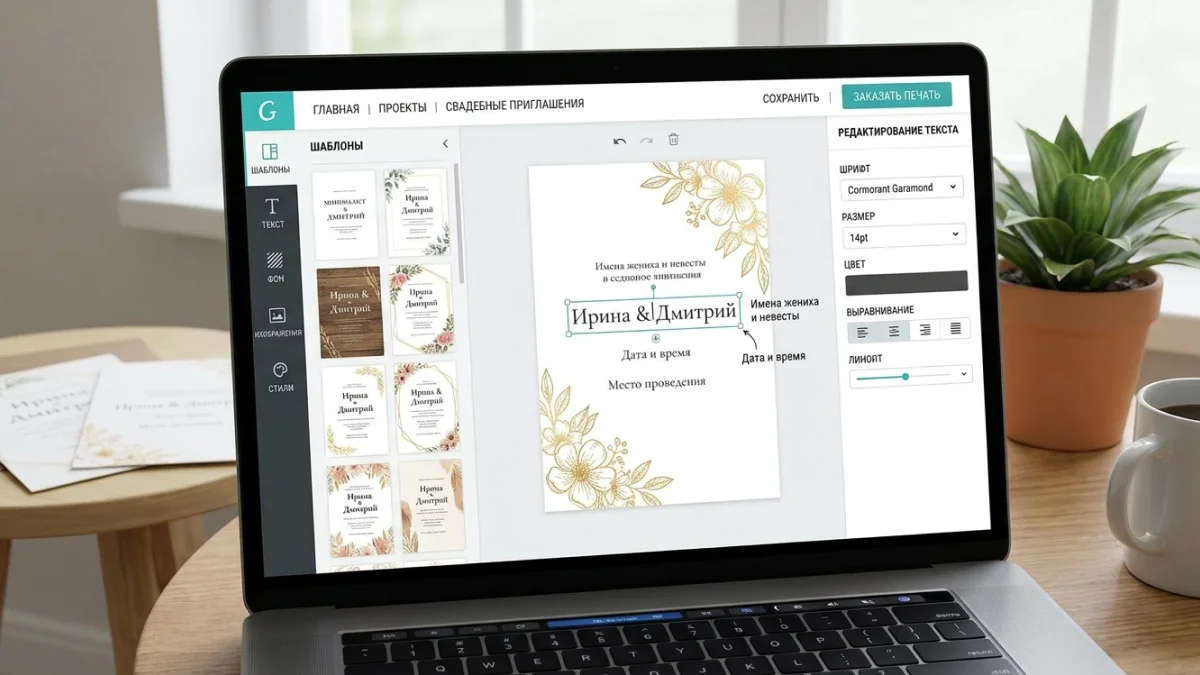 Создание электронного приглашения в онлайн-конструкторе